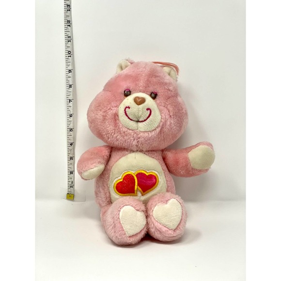 CARE BEAR Vintage 1983 Kenner Plush Love A Lot Bear‎ Pink 13" Stuffed Animal Toy - Picture 1 of 3